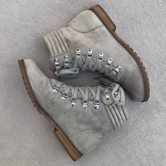 Carlos By Carlos Santana Donna Faux Suede Lace Up Booties Sz8 - Picture 11 of 16